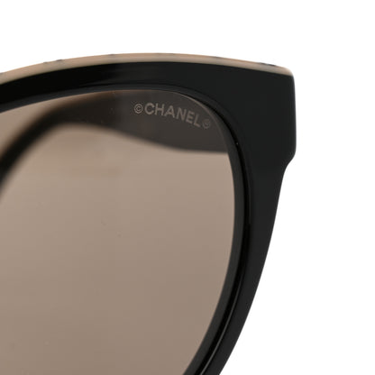 Chanel Acetate CC Butterfly Sunglasses 5414 Black Beige 7 of 10