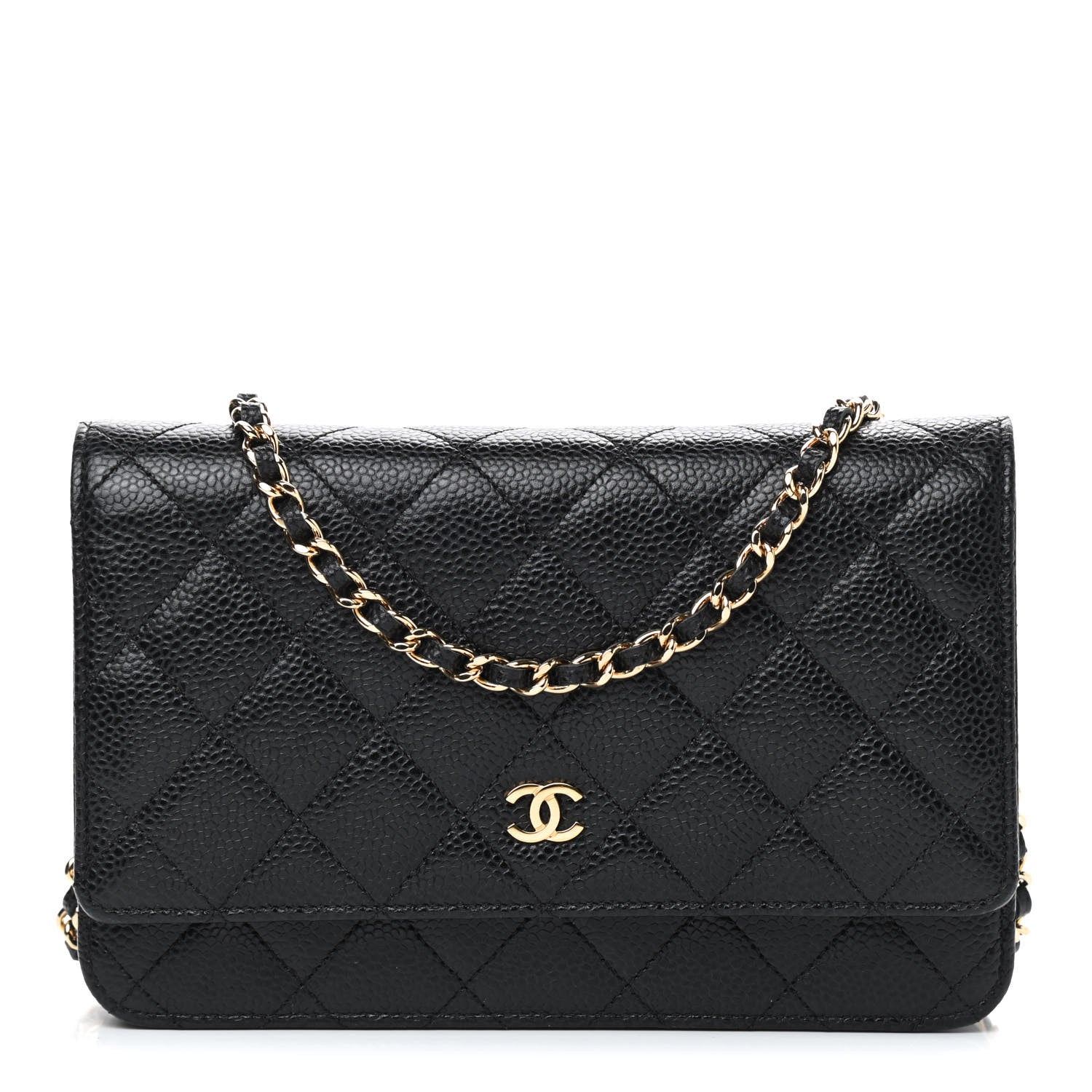 Chanel Caviar Quilted Wallet On Chain WOC Black 1 of 10