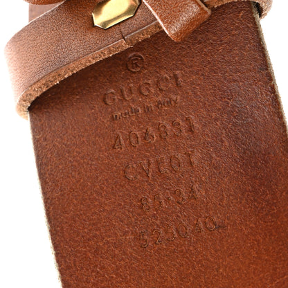 Gucci Faded Calfskin Double G 40mm Belt 85 34 Cuir 3 of 5