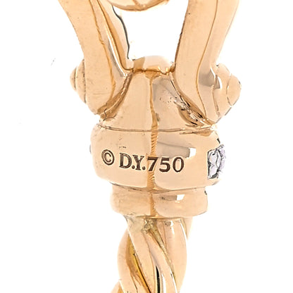 David Yurman 18K Yellow Gold Diamond Petite Buckle Cable Ring 50 5.5 5 of 5