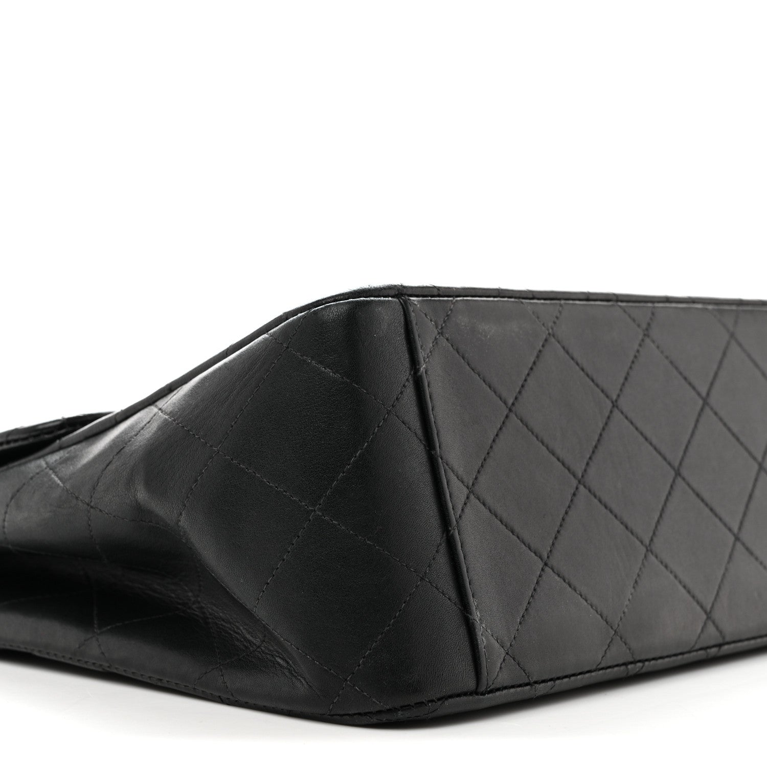 Chanel Lambskin Quilted XL Jumbo Single Flap Black 10 of 16