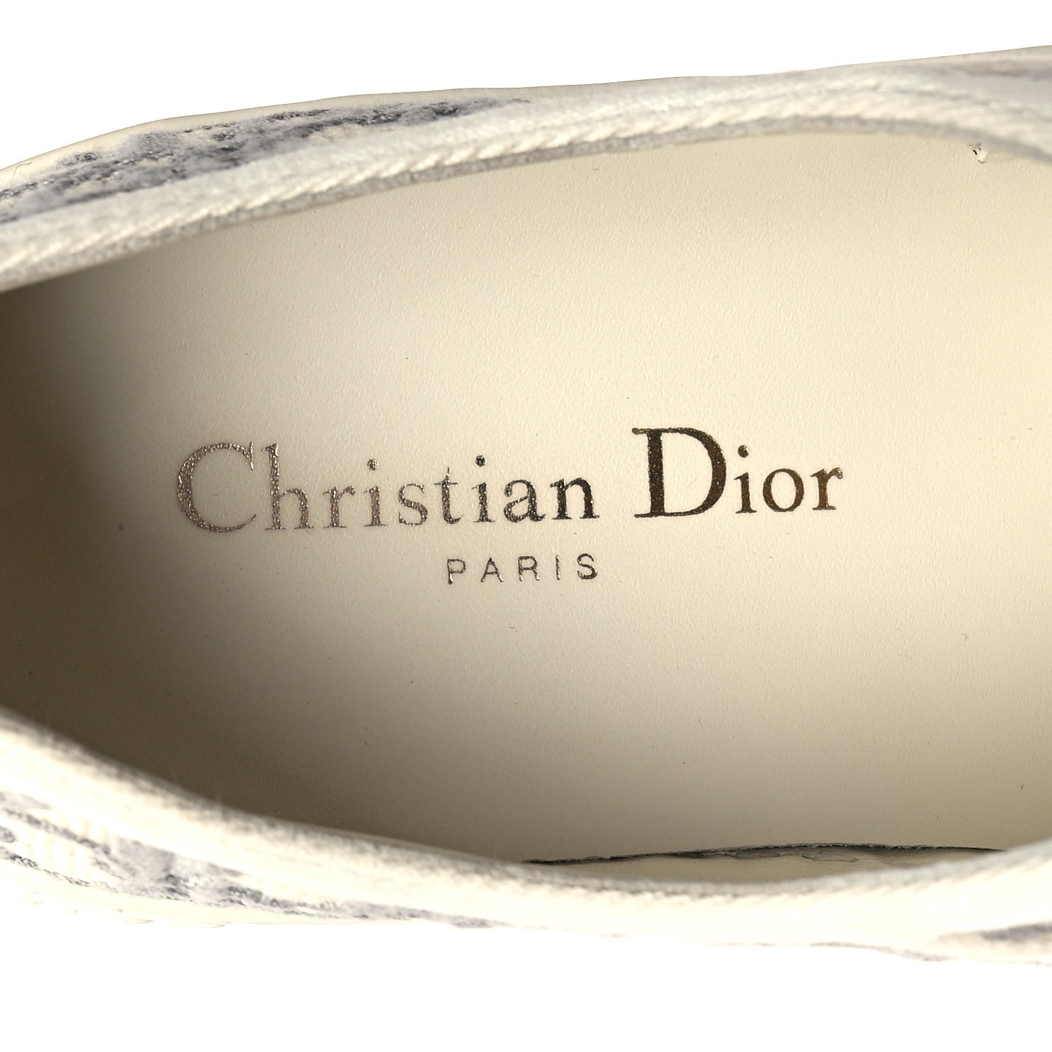 Christian Dior Canvas Oblique Walk'N'Dior Low Top Sneakers 38.5 Grey Stone 8 of 9