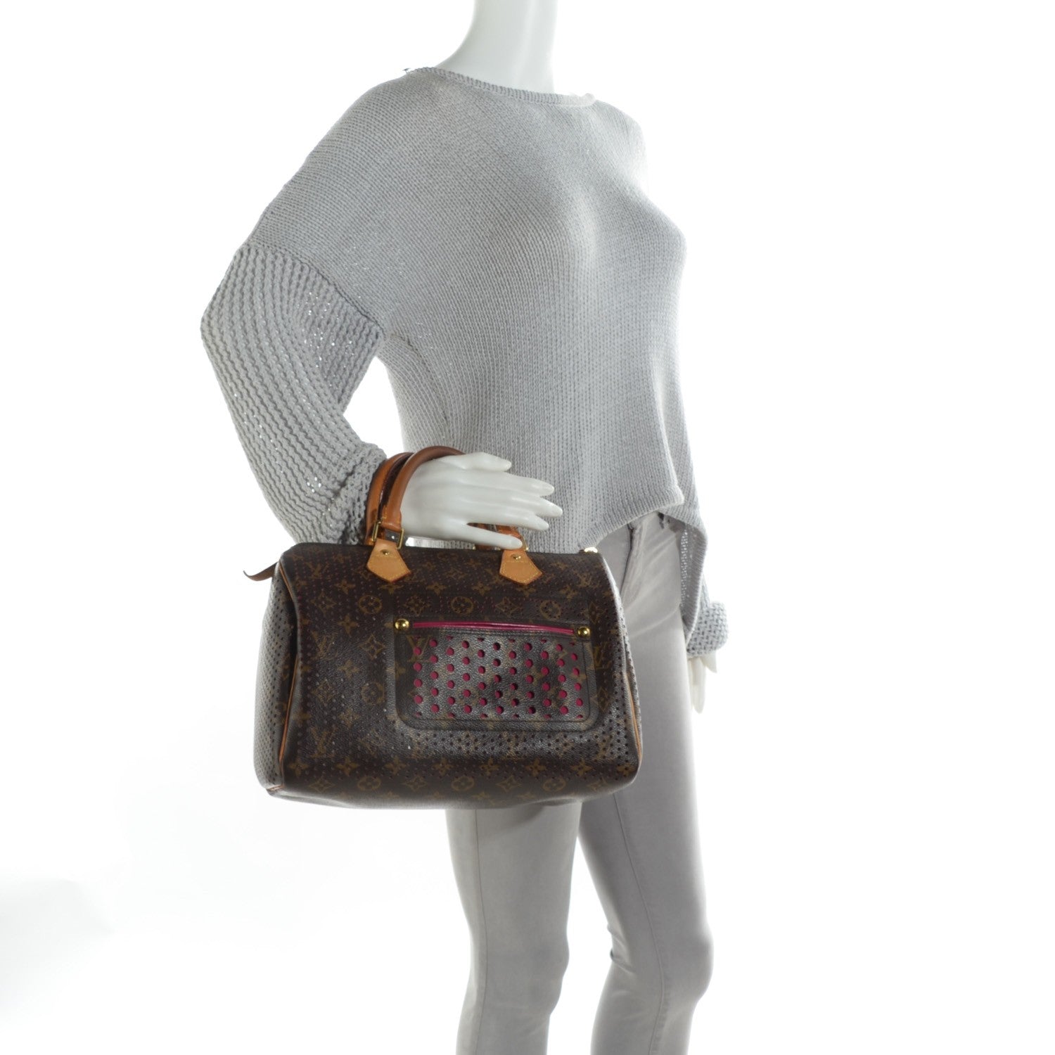 Louis Vuitton Monogram Perforated Speedy 30 Fuchsia 11 of 18