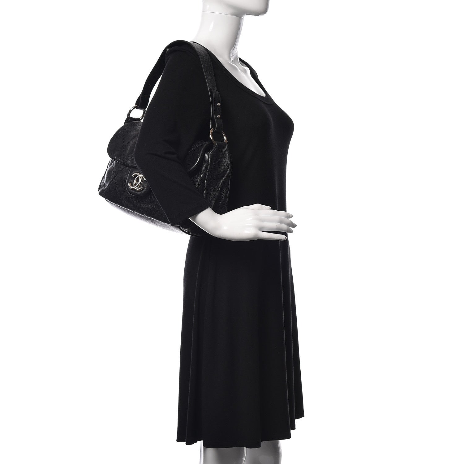 Chanel Glazed Calfskin Stitched On The Road Flap Black 2 of 11