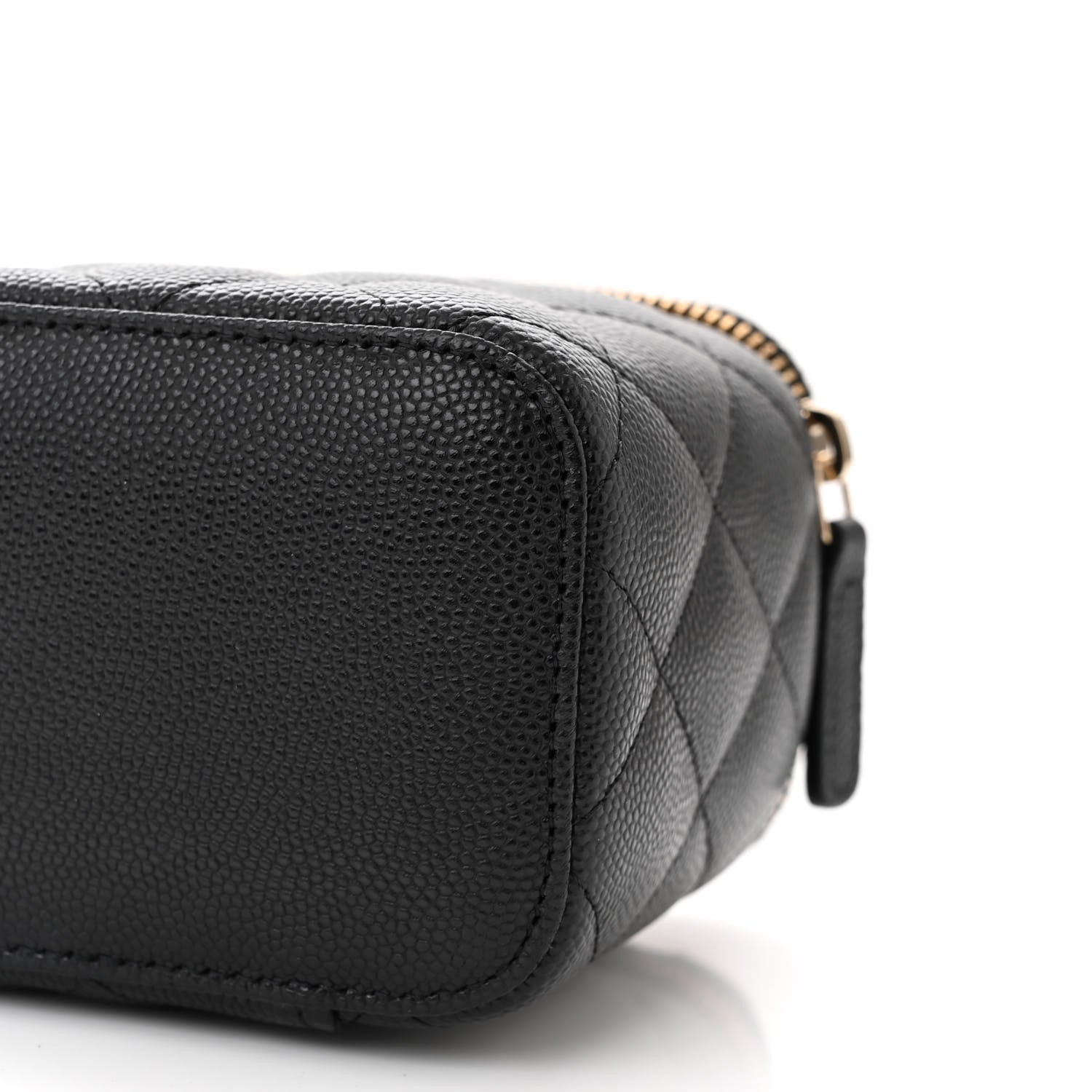 Chanel Caviar Quilted Mini Vanity Case With Chain Black 10 of 11