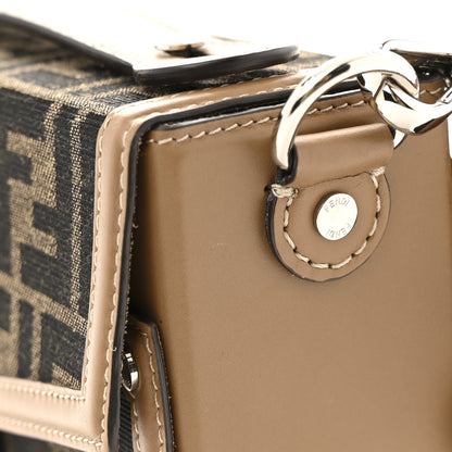 Fendi Recycled Fabric Jacquard Vitello King FF 1974 Baguette Soft Trunk Phone Pouch Tobacco Moro Sand 12 of 13