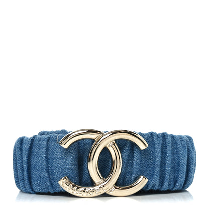 Chanel Denim CC Belt 80 32 Blue 1 of 5