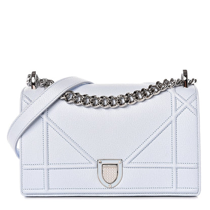 Christian Dior Grained Calfskin Small Diorama Flap Bag Sky Light 1 of 8
