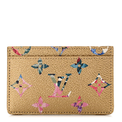 Louis Vuitton Metallic Monogram LV Garden Card Holder Gold 1 of 6