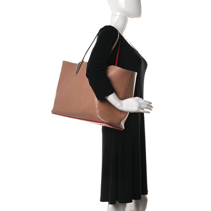 Christian Louboutin Calfskin Spikes East West Cabata Tote Nude 3 of 8