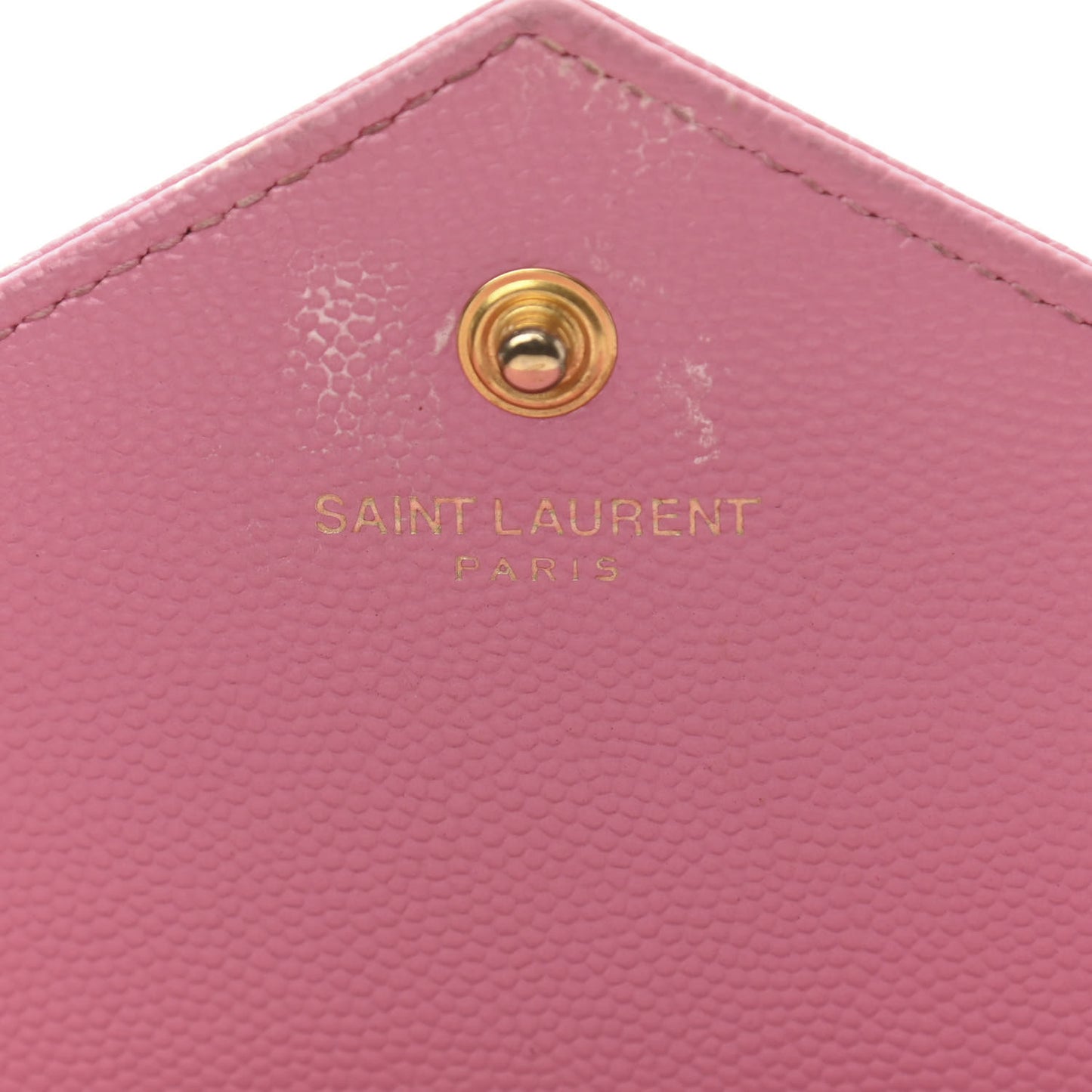 Grain De Poudre Matelasse Chevron Monogram Chain Wallet Indian Pink