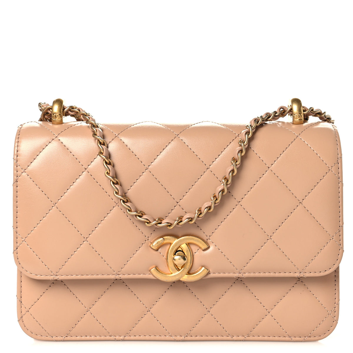 Chanel Calfskin Quilted Perfect Fit Flap Beige 1 of 9