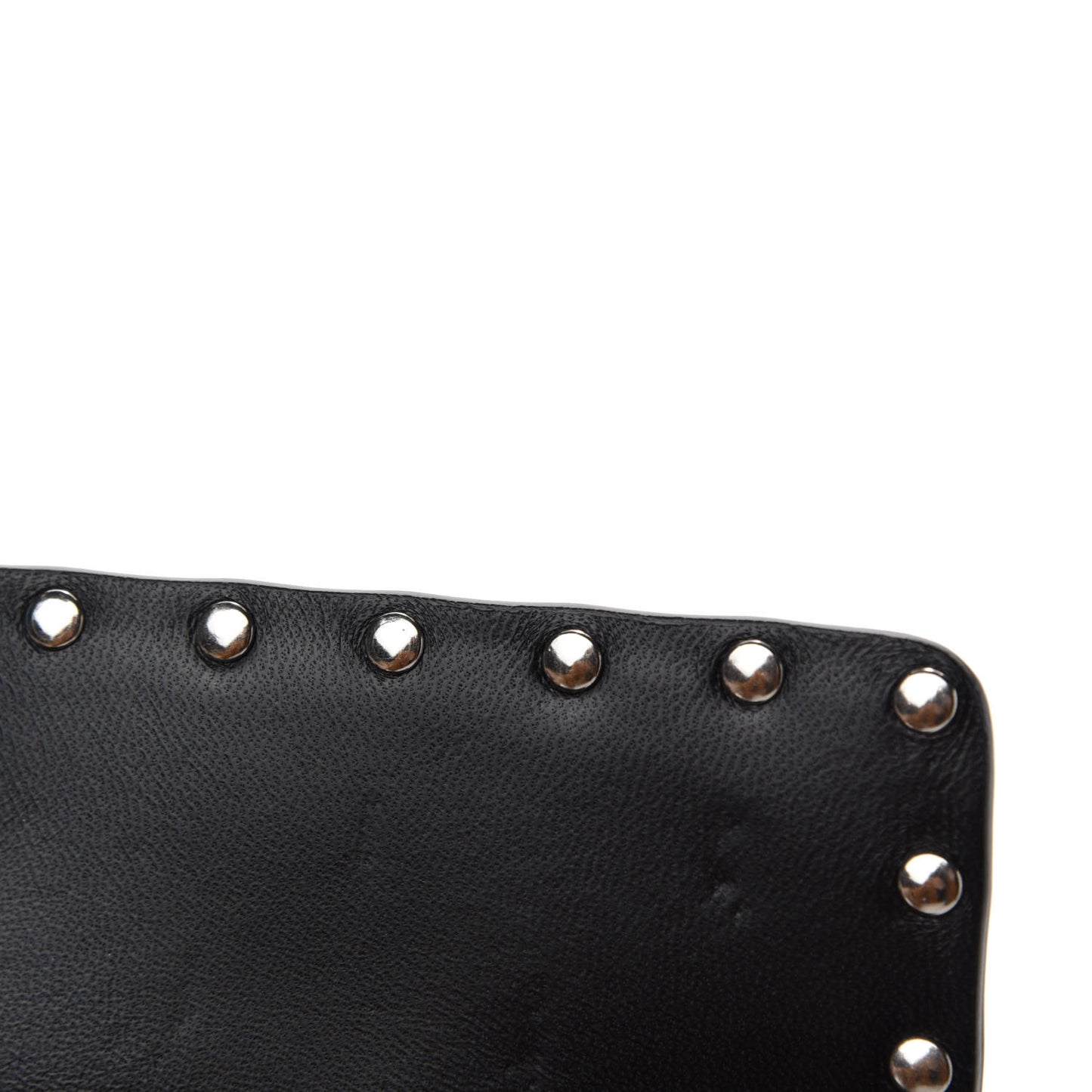 Metallic Nappa Medium Rockstud Spike Shoulder Bag Silver