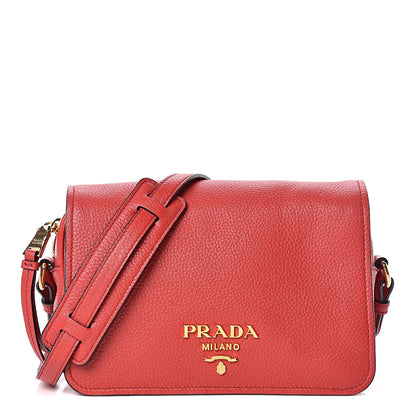 Prada Vitello Phenix Flap Crossbody Rosso 1 of 10