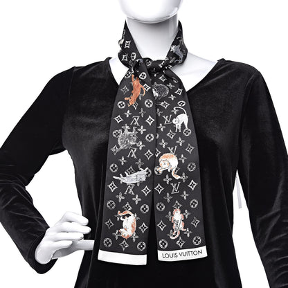 Louis Vuitton Silk Catogram Classic Bandeau Black 2 of 4