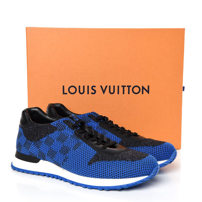 Louis Vuitton Calfskin Damier Run Away Sneakers 7.5 Blue 8 of 8