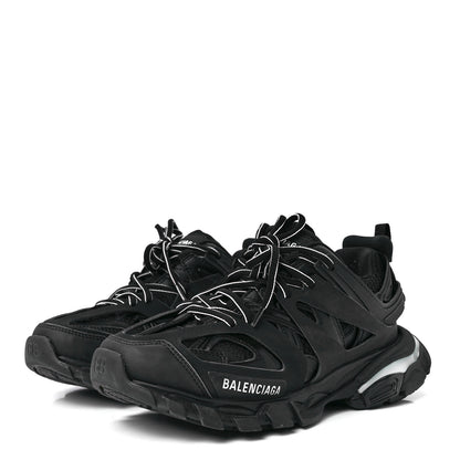 Balenciaga Mesh Nubuck Effect Fabric LED Womens Track Sneakers 38 Black 3 of 9