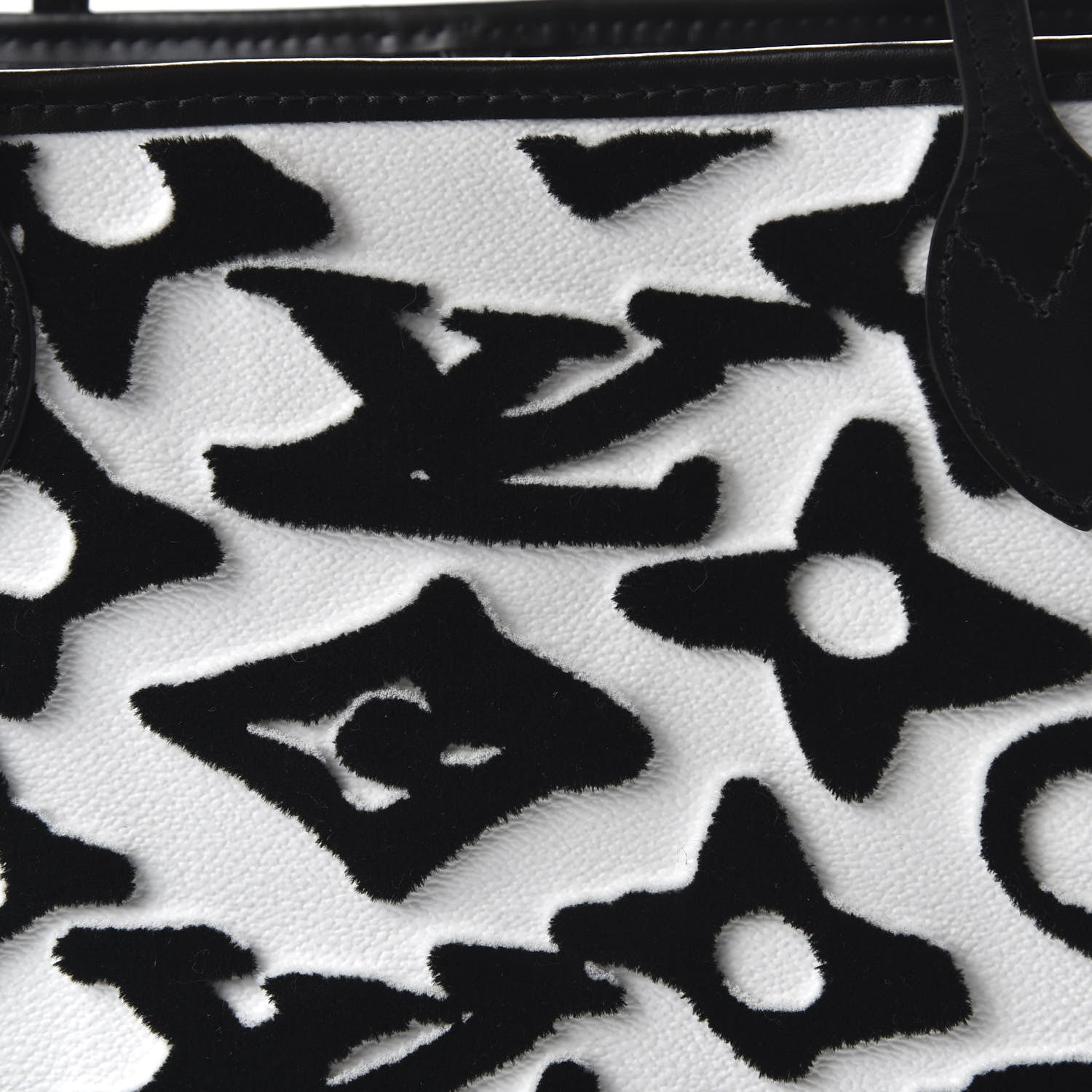 Louis Vuitton X UF Tufted Monogram Neverfull MM Black White 10 of 10