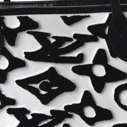 Louis Vuitton X UF Tufted Monogram Neverfull MM Black White 10 of 10