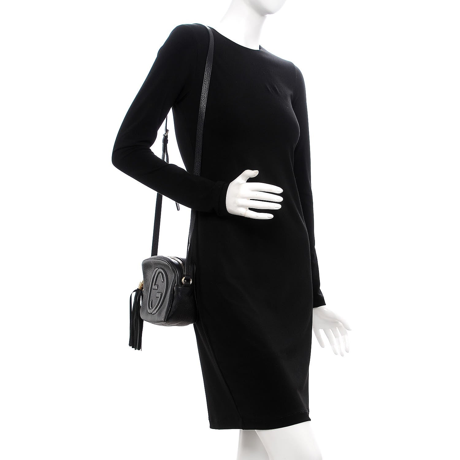 Gucci Pebbled Calfskin Small Soho Disco Bag Black 2 of 7