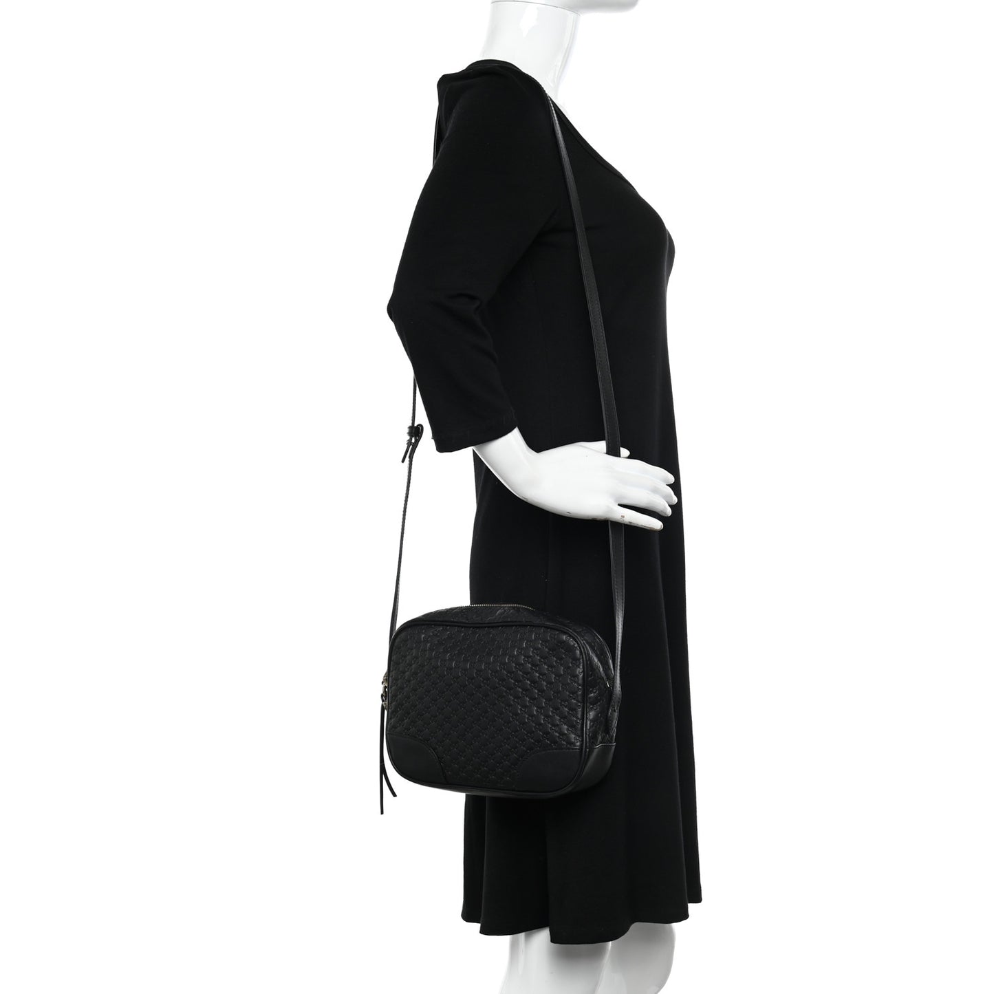 Microguccissima Mini Bree Messenger Bag Black