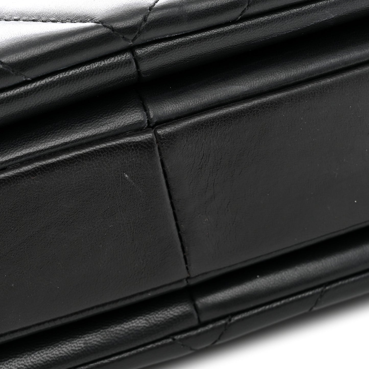Lambskin Chevron Quilted Medium Trendy CC Dual Handle Flap Bag Black