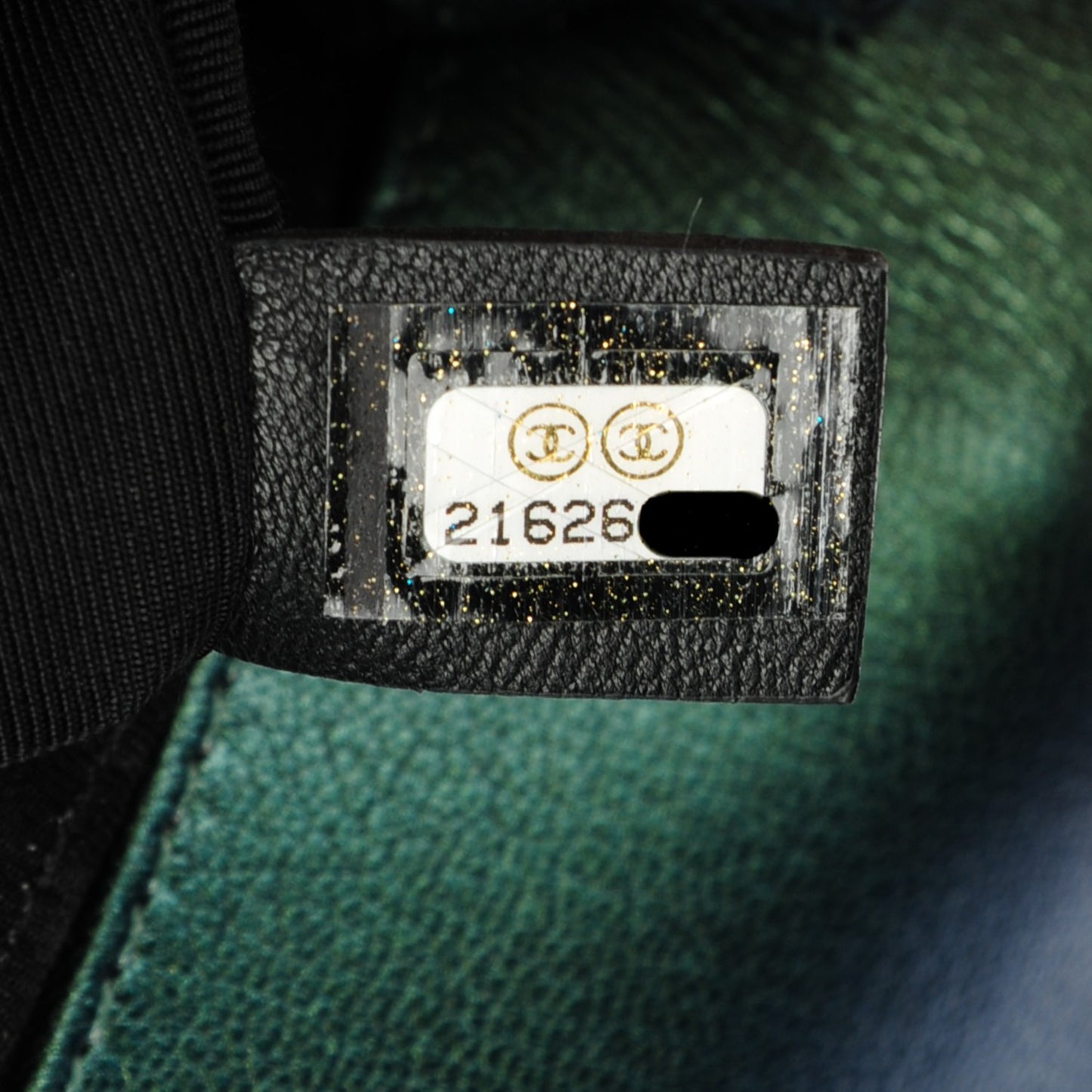 Iridescent Goatskin Quilted Medium Boy Flap Green