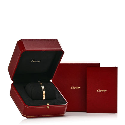 Cartier 18K Yellow Gold 1 Diamond LOVE Cuff Bracelet 19 4 of 4
