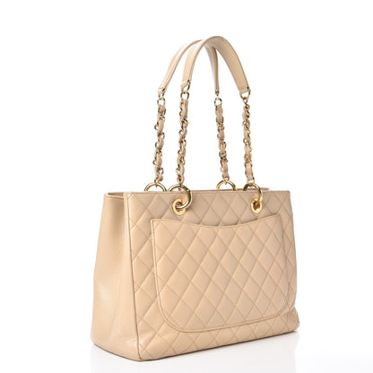 Chanel Caviar Quilted Grand Shopping Tote GST Beige Clair 3 of 13