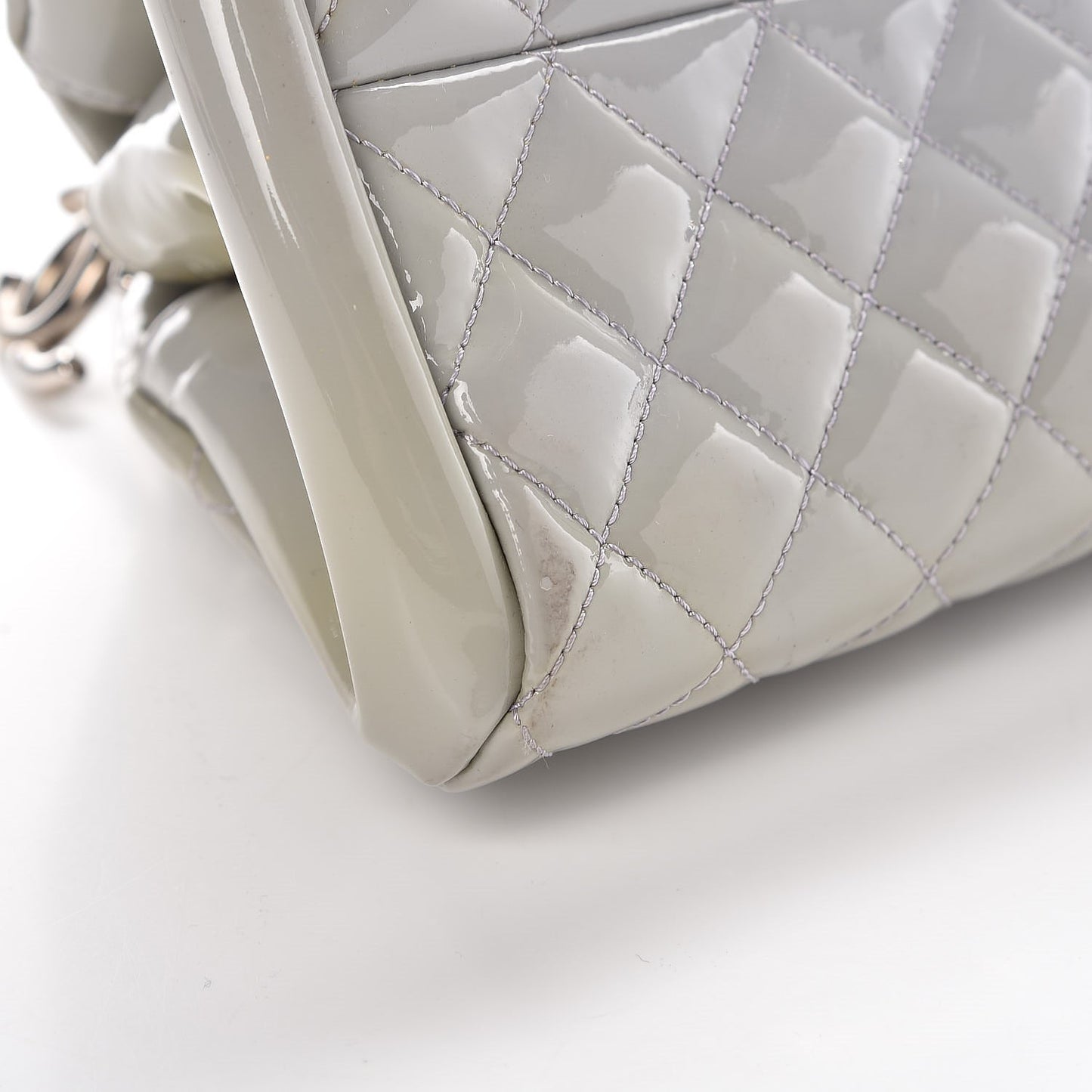 Patent Quilted Medium Just Mademoiselle Grey
