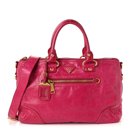 Prada Vitello Shine Zip Tote Pink 1 of 21