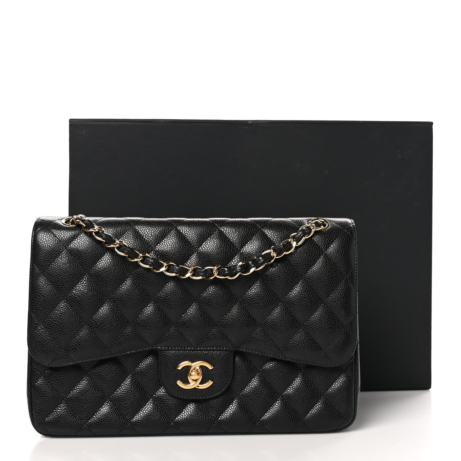 Chanel Caviar Quilted Jumbo Double Flap Black 11 of 11