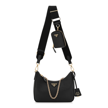 Prada Saffiano Lux Re-Edition 2005 Shoulder Bag Black 1 of 11