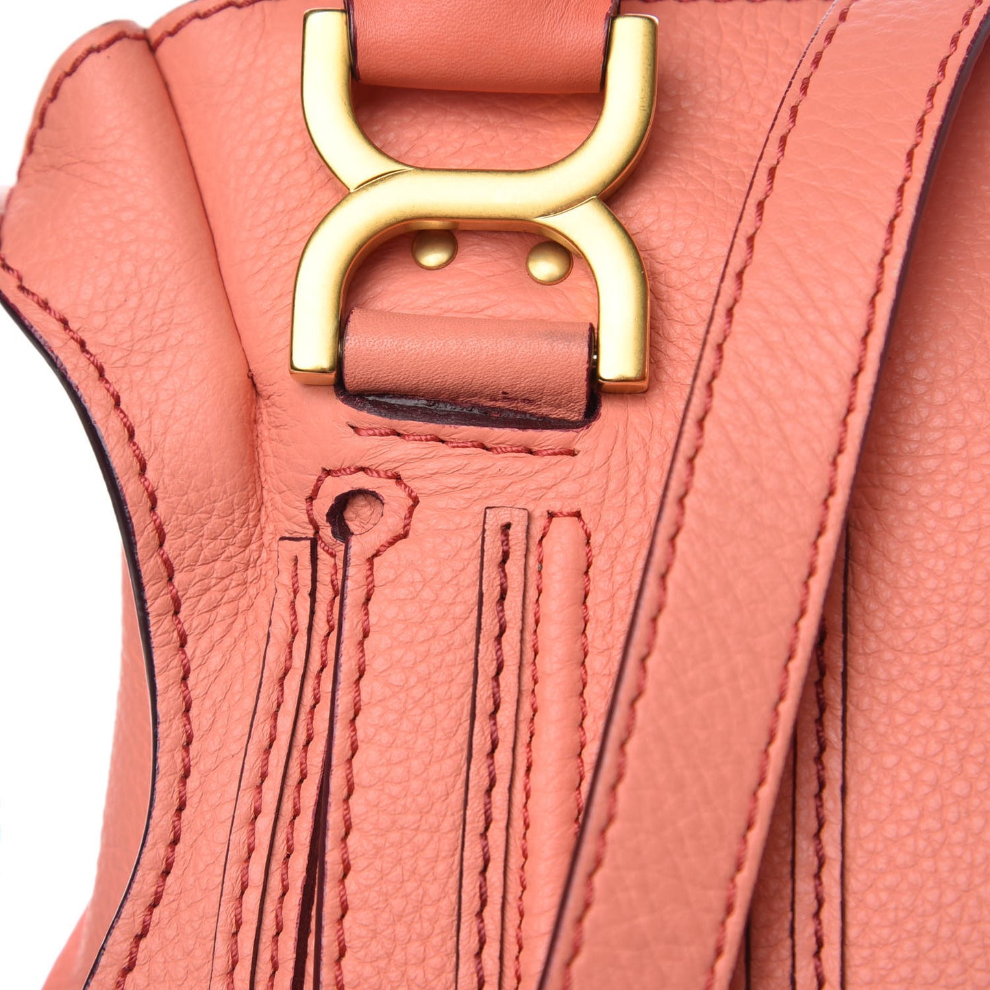 Calfskin Medium Marcie Satchel Coral