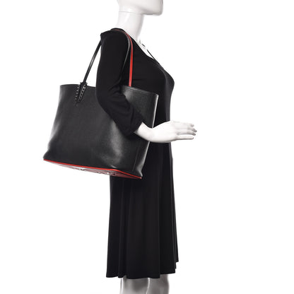 Christian Louboutin Calfskin Spikes East West Cabata Tote Black 2 of 12