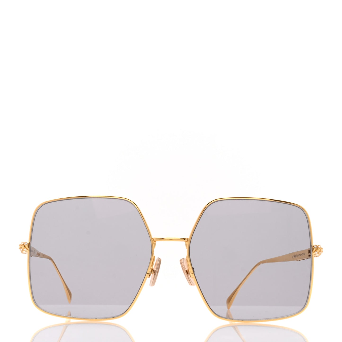 Metal Crystal Square Sunglasses FF 0439/S Gold