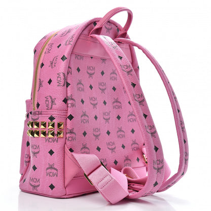 MCM Visetos Small Side Stud Stark Backpack Pink 2 of 7