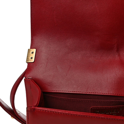 Chanel Calfskin Quilted Medium Boy Flap Red 14 of 21