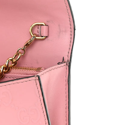 Gucci Guccissima Icon Chain Wallet Carmine Rose 13 of 17