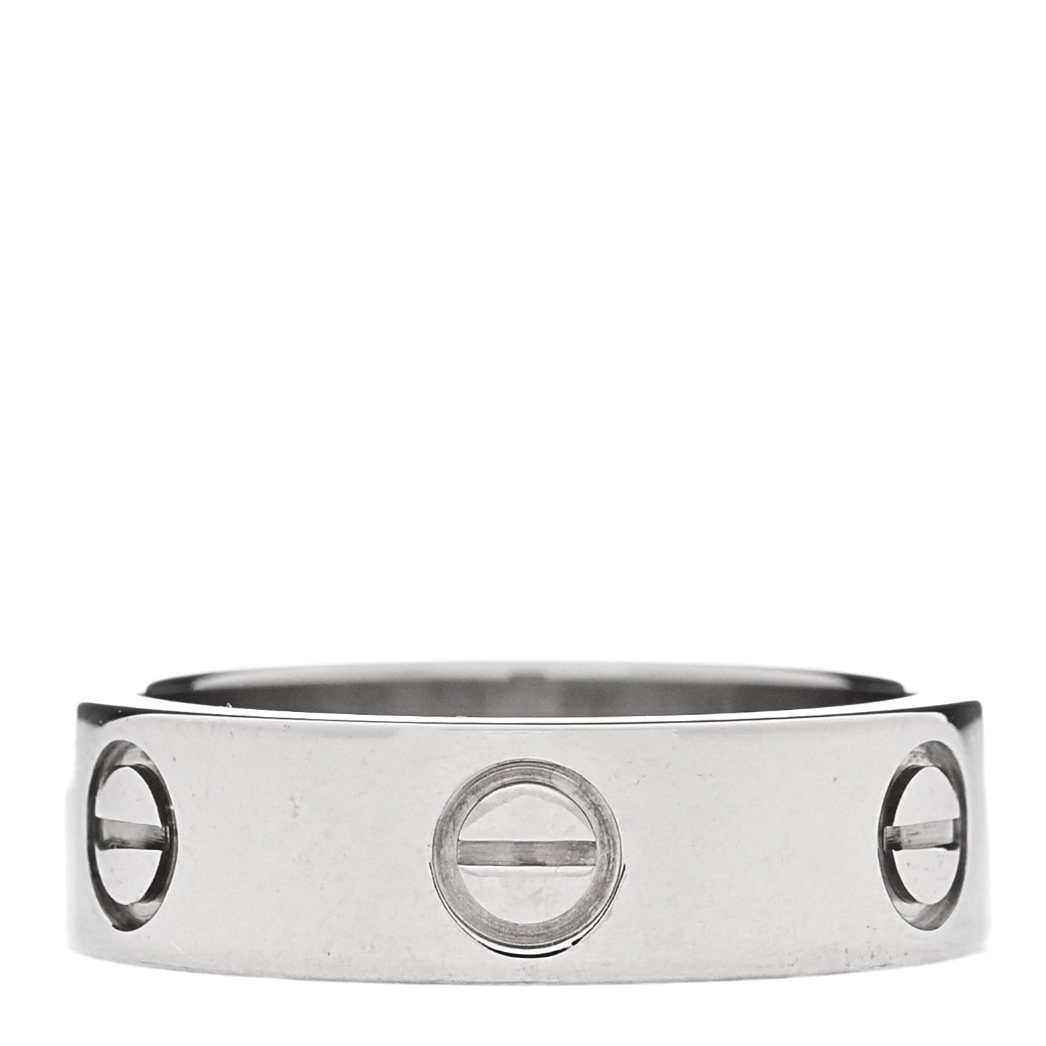 Cartier 18K White Gold 5.5mm LOVE Ring 52 6 3 of 4
