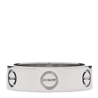 Cartier 18K White Gold 5.5mm LOVE Ring 52 6 3 of 4