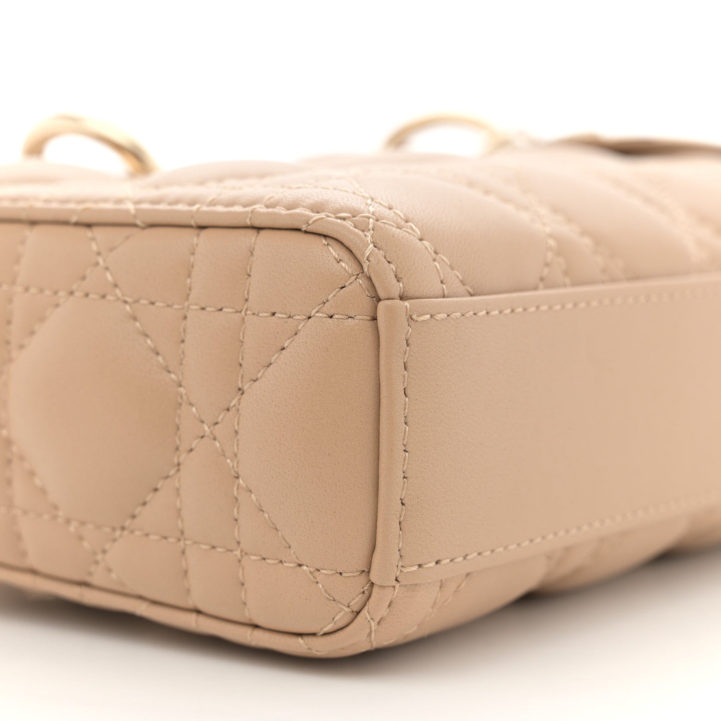 Lambskin Cannage Small Lady D-Joy Biscuit