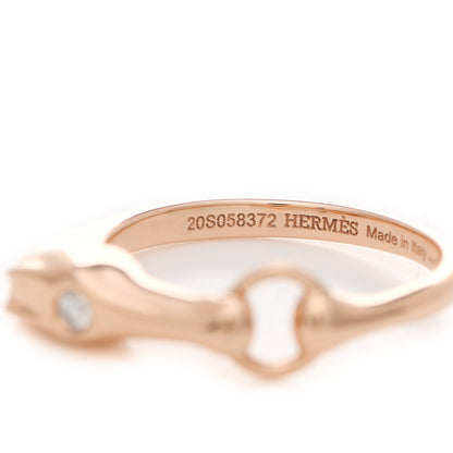 Hermes 18K Rose Gold Diamond TPM Galop Ring 49 4.75 5 of 7
