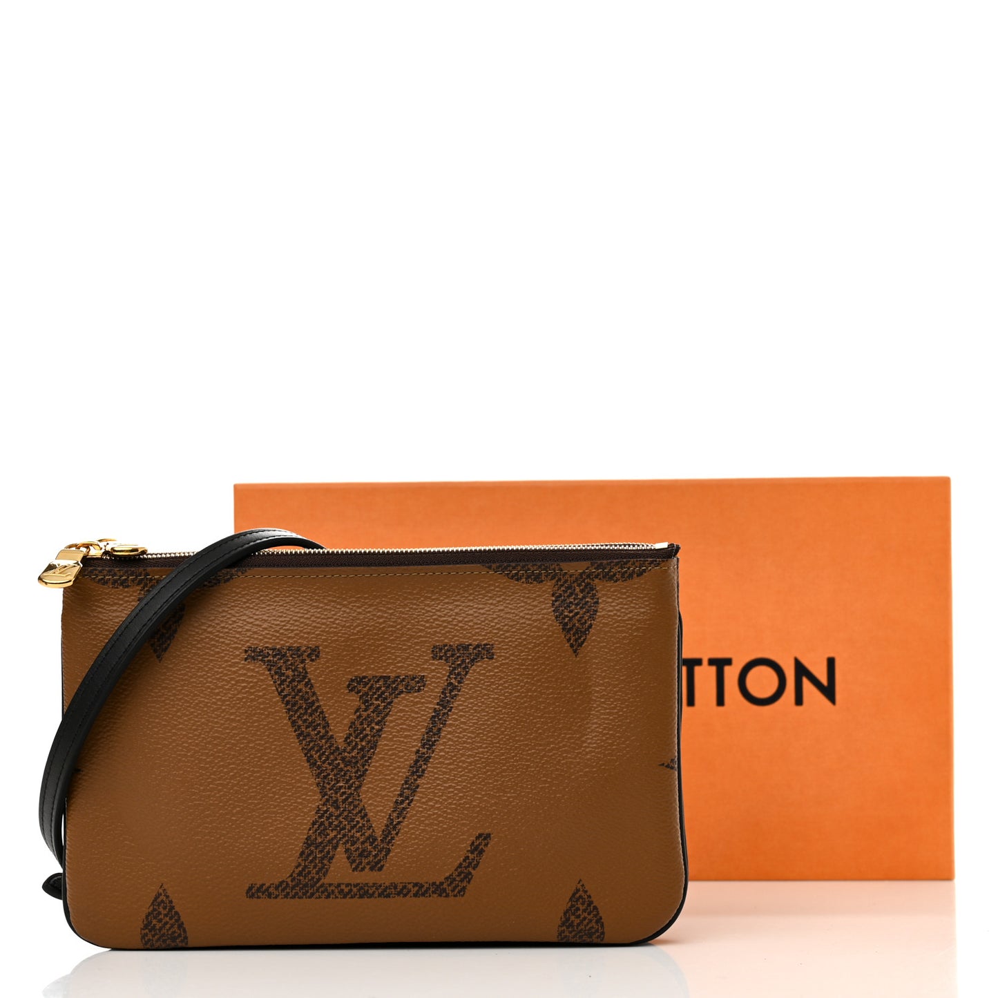 Reverse Monogram Giant Double Zip Pochette