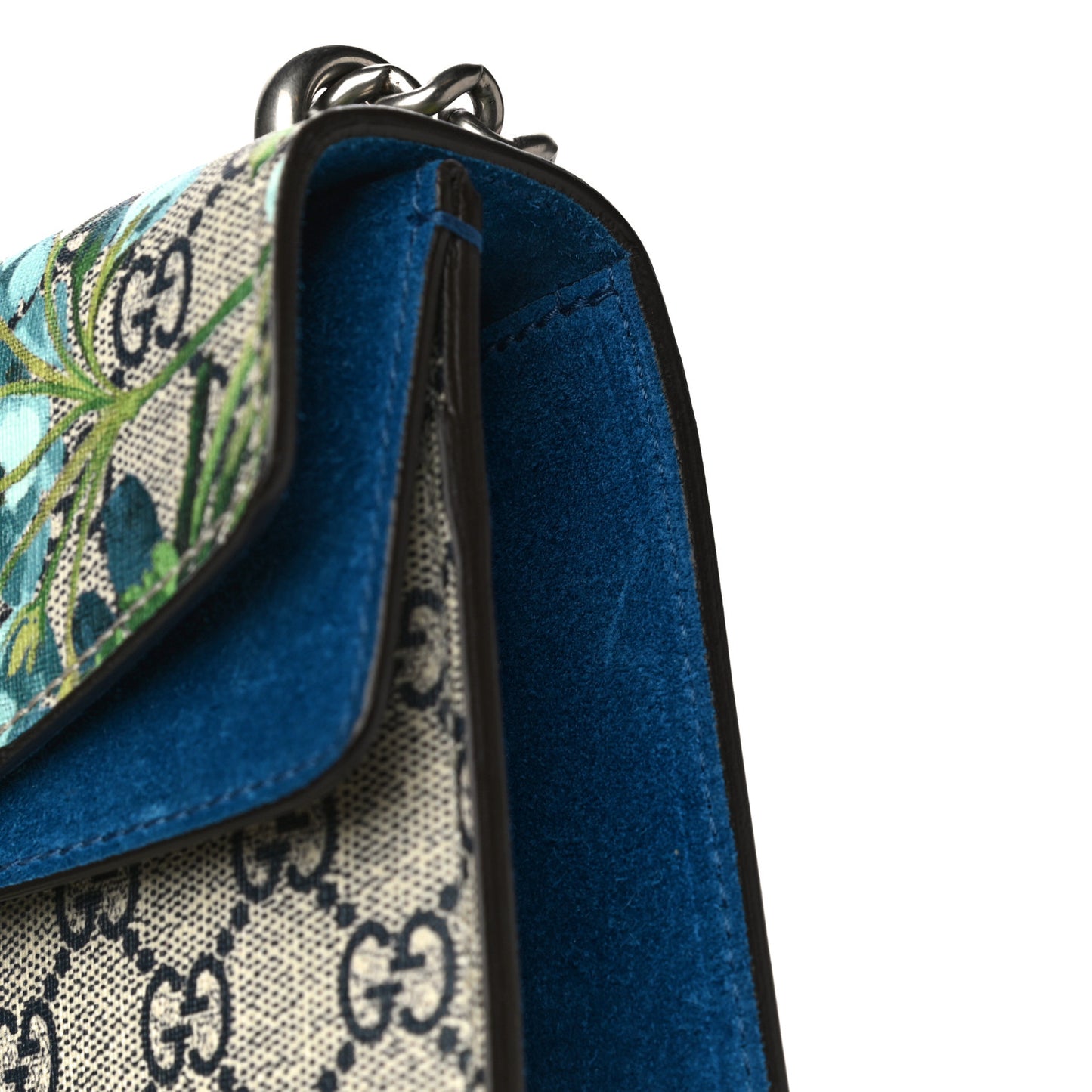 GG Supreme Monogram Blooms Mini Dionysus Shoulder Bag Beige Navy Vintage Blue
