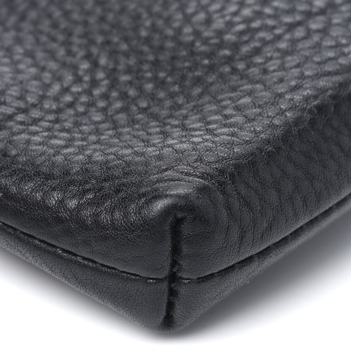 Grain Calfskin Mini Crossbody Bag Black