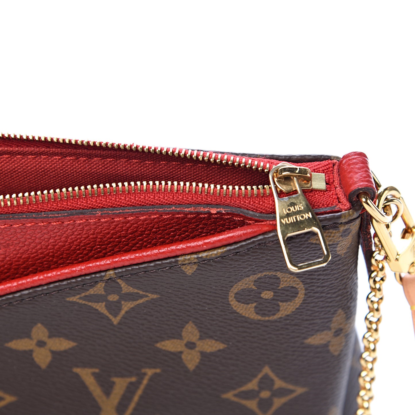 Monogram Pallas Clutch Cherry
