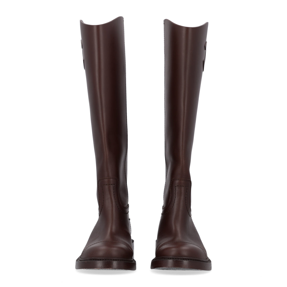 Calfskin Cap Toe CC Riding Boots 37 Dark Brown