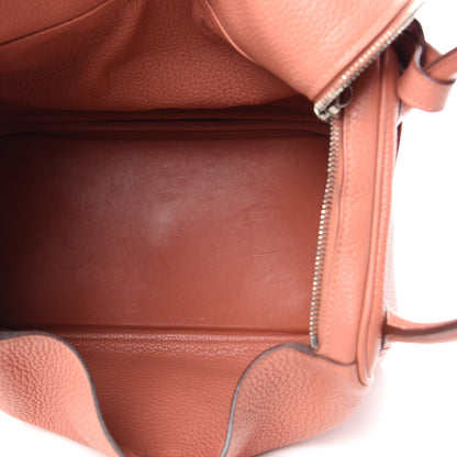 Hermes Taurillon Clemence Lindy 30 Rose Thè 5 of 9