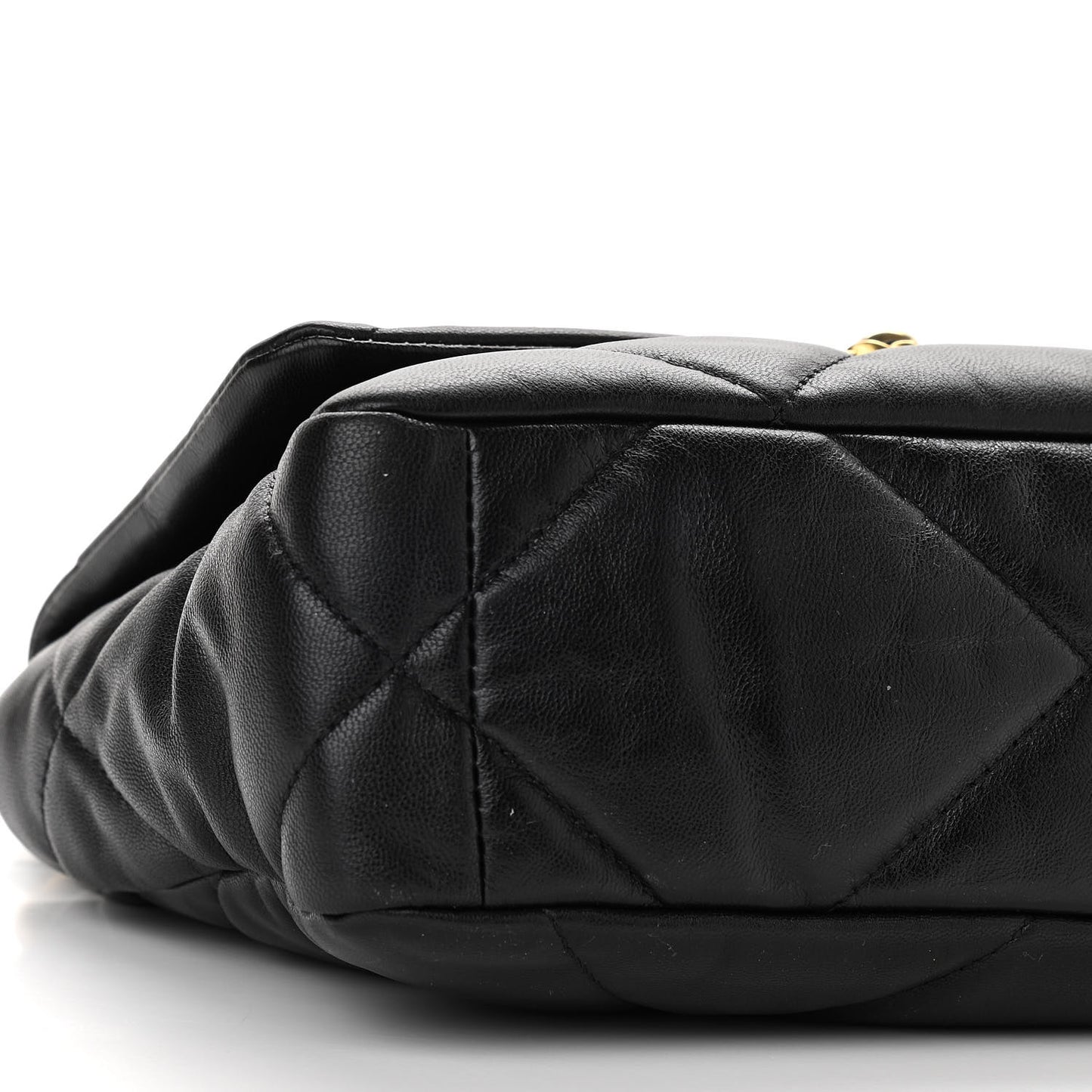 Goatskin Quilted Medium Chanel 19 Flap Black